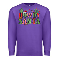 Purple howdy santa Premium Sweatshirt - MaliasSmallBusiness
