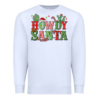 White howdy santa Premium Sweatshirt - MaliasSmallBusiness