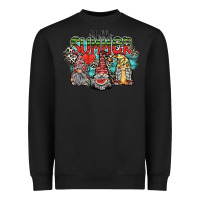 Black hello summer Heavyweight Sweatshirt - SublimationCraftShop