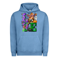 Pigment Pebble Blue love cow halloween tbw Urban Hoodie - texasbilliewilder
