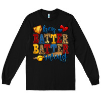 Black hey batter batter swing softball Long Sleeve Tee - Jasminsmagicworld