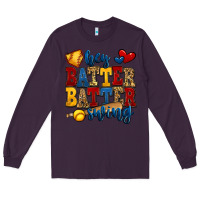 Plum hey batter batter swing softball Long Sleeve Tee - Jasminsmagicworld