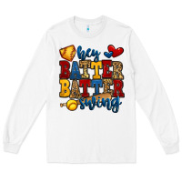 White hey batter batter swing softball Long Sleeve Tee - Jasminsmagicworld