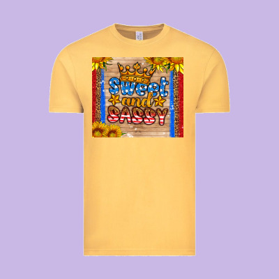 Usa Flag Sweet And Sassy Vintage Tee Designed By Hra Design Shop
