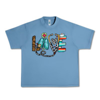 Pebble Blue love nurse Urban Heavy Tee - CowhideDigitalArt