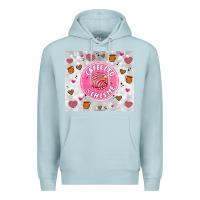 Blue Mist cafecito y chisme Premium Hoodie - Artiststas