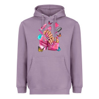 Lavender pink nail art hand Heavyweight Hoodie - NancyCooperArtShop