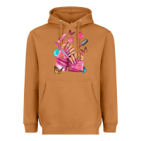 Meerkat pink nail art hand Heavyweight Hoodie - NancyCooperArtShop