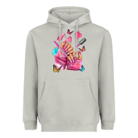 Moon Dust pink nail art hand Heavyweight Hoodie - NancyCooperArtShop