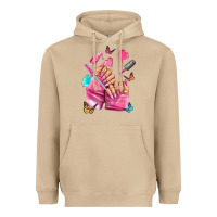 Mushroom pink nail art hand Heavyweight Hoodie - NancyCooperArtShop
