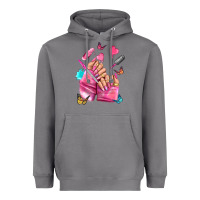 Storm pink nail art hand Heavyweight Hoodie - NancyCooperArtShop