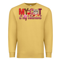 Antique Gold my cat is my valentine Premium Sweatshirt - NancyCooperArtShop