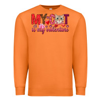 Carrot my cat is my valentine Premium Sweatshirt - NancyCooperArtShop