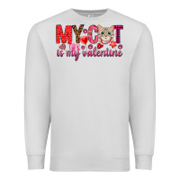 Dove Grey my cat is my valentine Premium Sweatshirt - NancyCooperArtShop