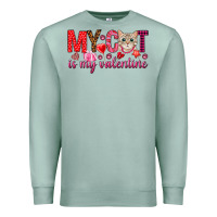 Seafoam my cat is my valentine Premium Sweatshirt - NancyCooperArtShop