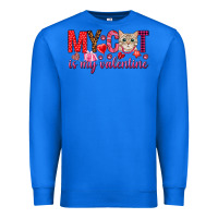 True Royal my cat is my valentine Premium Sweatshirt - NancyCooperArtShop