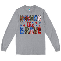 Heather Grey honor the brave Long Sleeve Tee - Artiststas
