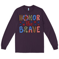 Plum honor the brave Long Sleeve Tee - Artiststas