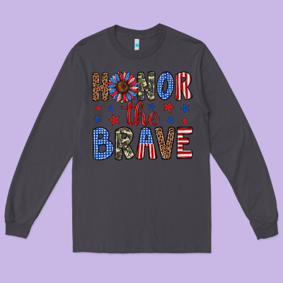 Honor The Brave Long Sleeve Tee Designed By Artiststas