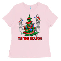 Bubblegum Pink tis the season Ladies Tee - AdoDesignShop