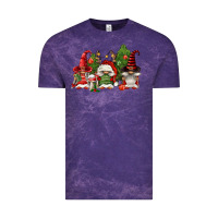 Cloud Purple christmas gnomies Vintage Tee - FaDigitalArtStudio