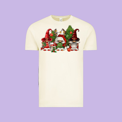 Christmas Gnomies Vintage Tee Designed By Fadigitalartstudio