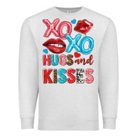 Oatmeal Heather xo xo hugs and kisses Premium Sweatshirt - NancyCooperArtShop