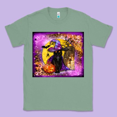 Witchy Cat Tumbler Classic Tee Designed By Bundleandbundleshop
