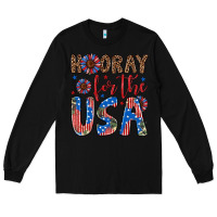 Black hooray for the usa Long Sleeve Tee - Artiststas