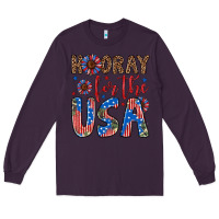 Plum hooray for the usa Long Sleeve Tee - Artiststas