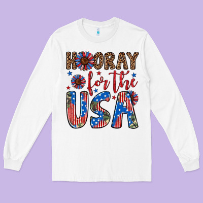 Hooray For The Usa Long Sleeve Tee Designed By Artiststas