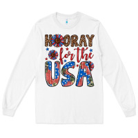 White hooray for the usa Long Sleeve Tee - Artiststas