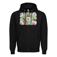 Black pink roses with leopard background Zipper Hoodie - LillyAllenDesigns