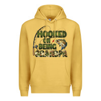 Antique Gold fish lures hooked on being grandpa Premium Hoodie - Artiststas