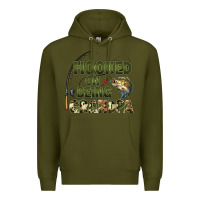 Army Green fish lures hooked on being grandpa Premium Hoodie - Artiststas