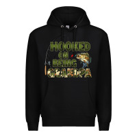 Black fish lures hooked on being grandpa Premium Hoodie - Artiststas