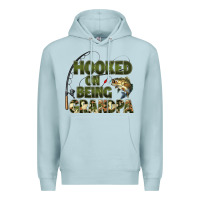 Blue Mist fish lures hooked on being grandpa Premium Hoodie - Artiststas