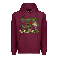 Burgundy fish lures hooked on being grandpa Premium Hoodie - Artiststas