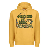 Mustard fish lures hooked on being grandpa Premium Hoodie - Artiststas