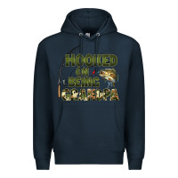 Navy fish lures hooked on being grandpa Premium Hoodie - Artiststas