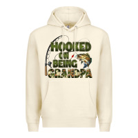 Sandshell fish lures hooked on being grandpa Premium Hoodie - Artiststas