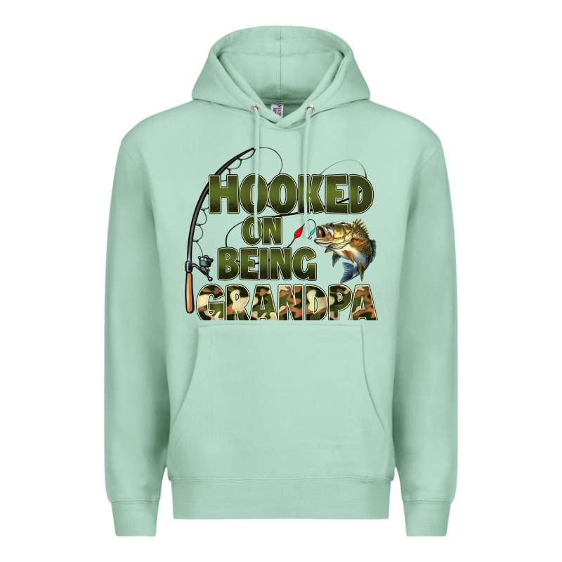 Fish Lures Hooked On Being Grandpa Premium Hoodie by Artiststas | Teevron