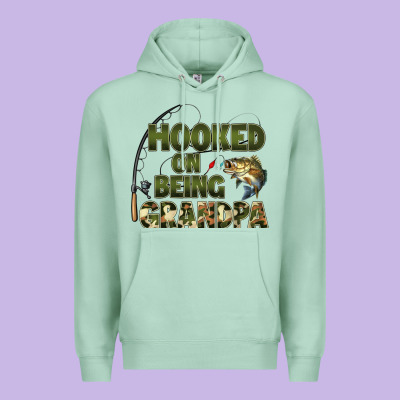 Fish Lures Hooked On Being Grandpa Premium Hoodie Designed By Artiststas