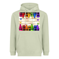 Matcha custom teacher name crayons Heavyweight Hoodie - NancyCooperArtShop