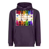 Plum custom teacher name crayons Heavyweight Hoodie - NancyCooperArtShop