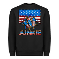 Black American junkie Heavyweight Sweatshirt - Neo Western