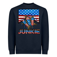 Navy American junkie Heavyweight Sweatshirt - Neo Western