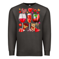 Smoke valentines day wine glasses Premium Sweatshirt - NancyCooperArtShop
