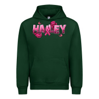 Forest Green Personalized Pink Cancer Themed Name Urban Hoodie - NancyCooperArtShop