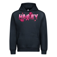 Navy Personalized Pink Cancer Themed Name Urban Hoodie - NancyCooperArtShop